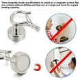 thumbnail image 6 of Gustave 5 Pack Magnetic Hooks Heavy Duty 17.6lbs Strong Neodymium Magnets Hangers Hanging Hooks with Snap for Refrigerator, Grill, Cruise Cabin, Kitchen, Office (16mm/0.63in), 6 of 10