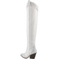 thumbnail image 5 of Women's Rhinestone Over The Knee Cowboy Boots Pointed Toe Western Style Chunky Block Heel Tall Boots, 5 of 6