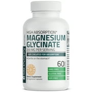 Bronson Magnesium Glycinate 200 MG per Serving 100% Chelated for High Absorption, Gentle On Stomach, Non-GMO, 60 Vegetarian Capsules
