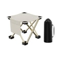 thumbnail image 4 of Taburete plegable DYNWAVEMX Silla de montar con bolsillo lateral Blanco 33x33x33cm, 4 of 8