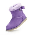 thumbnail image 3 of Weestep Girls Toddler Little Kid Warm Fur Winter Ankle Flat Snow Boot(7 Toddler, Purple), 3 of 7