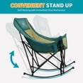 thumbnail image 4 of ABORON Oversized Rocking Camp Chair for Adults - Outdoor Rocker Chair with Padded Cushion, Folding Lawn Chair for Outdoors, Camping and Picnic, Portable Camping Rocking Chair, Green 2 Pack, 4 of 10