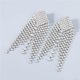 thumbnail image 4 of Sonducket Women Rhinestone Earrings Ears Dangles Party Dressing Tassel Banquet Hanging Ladies Decorations Earring Jewelry Decor Ropa, zapatos y accesorios Miscelánea plata Sonducket AP006637-01, 4 of 6