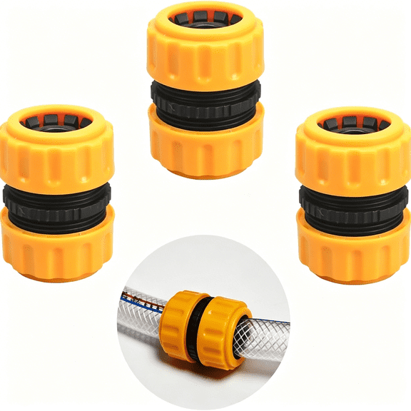 ZHZFKQ 3 Pcs Garden Hose Repair Kit Durable Hose Repair Connector Extender 3/4" Or 5/8" Water Hose Connectors Water Hose Repair Hose Mender for Garden Hose Pipe Quick Repair Connection