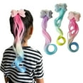 thumbnail image 5 of Kids Hair Extensions with Hair Clips Braided Hair Extension for Girls Wig Hair Extension 6 Pcs, 5 of 5