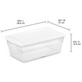 thumbnail image 2 of Sterilite 6 Qt Clear Plastic Storage Container Bin Snap Close White Lid, 36 Pack, 2 of 12
