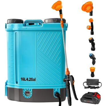 SYLMAX 4 Gallon Battery Powered Lawn and Garden Sprayer