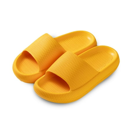 

Pillow Slippers For Women And Men Fashion Summer Non-Slip Slippers For Indoor Outdoor Bathroom Yellow 38/39