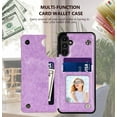 thumbnail image 3 of S23 FE Case Wallet,Designed for Samsung Galaxy S23 FE Case with Card Holder,Women Mandala Emboss PU Leather with Stand Credit Card Slots Slim Protective Phone Case for Galaxy S23 FE 5G (Purple), 3 of 13