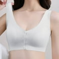 thumbnail image 2 of Bras for Women Wireless Plus Size Lace Fashion Thin Style Ventilate Front Buckle Bra Without Steel Rim Gray M-3XL, 2 of 6