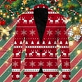 Men's Christmas Suit Jacket Funny Christmas Deer Print Male Coat