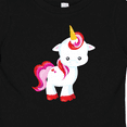 thumbnail image 4 of Inktastic Cute Little Unicorn With Red And Pink Mane, Hearts Girls Baby T-Shirt, 4 of 5