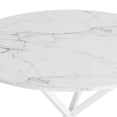 thumbnail image 3 of Claerance! Enyopro Round Dining Table for 4, 47" Modern Kitchen Table with Metal Cross Legs, 10-Minute Assembly, Removable Top for Living Room, Small Spaces, White, 3 of 7