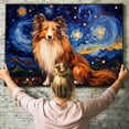 thumbnail image 6 of Shetland Sheepdog Dog Canvas Van Gogh Starry Night Wall Art Gifts Canvas Wall Art Frame Music Artist Customized Canvas Framed Photo Art Work For The Bedroom(Gifts For Dog Lover ), 6 of 6