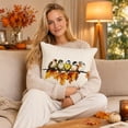 thumbnail image 5 of 18 X 18 Inch Fall Throw Pillow Cover, Home Decorations for Living Room, Linen Square Cushion Case for Autumn Thanksgiving Decor, Seasonal Home Accent Gift for Indoor Couch Sofa, 5 of 8
