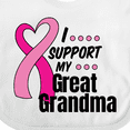 thumbnail image 4 of Inktastic Breast Cancer Awareness I Support My Great Grandma Boys or Girls Baby Bib, 4 of 4