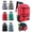 6 Colors Asst, variant on 24 Value Bundle Pack - 17 Inch Wholesale Sport Backpacks in 12 Assorted Colors with Bulk Assorted Color Pencil Pouch