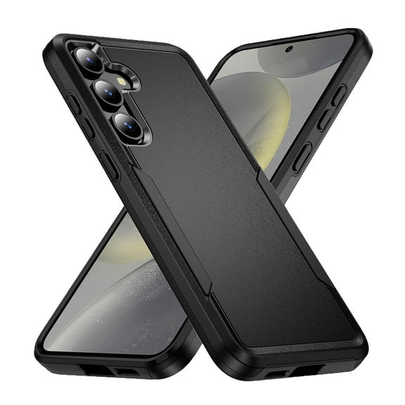 AIOVETEAB Defender Case Designed for Samsung Galaxy S24 Case, Heavy Duty Shockproof Rugged Protective Bumper Cover for Galaxy S24 6.2 inch,Black
