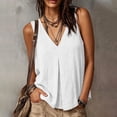 thumbnail image 2 of jjayotai Cotton Tank Tops for Women Summer Sleeveless Tops Pleated Front V Neck Shirts Dressy Casual Work Blouse, 2 of 6