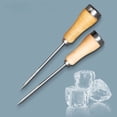thumbnail image 3 of Stainless Steel Ice Pick Punch Crusher Icing Breaker Wooden Handle Kitchen Tool, 3 of 4
