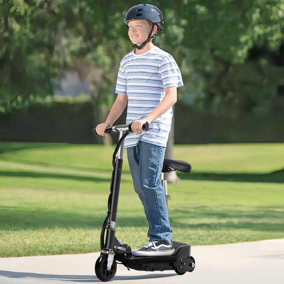 Fogcroll Electric Scooter for Boys and Girls 2 Wheel Electric Scooter Folding E-Scooter Adjustable Height Anti-Slip Pedal for Kids and Toddlers Ages 2-9 10 Miles Range 12km/H