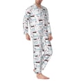 thumbnail image 2 of Lsque Dachshund Dog Puppy Pattern Long Sleeve Pajama Set for Men - Soft 2-Piece Sleepwear and Loungewear Set with Pockets, Comfy Nightwear-XX-Large, 2 of 7