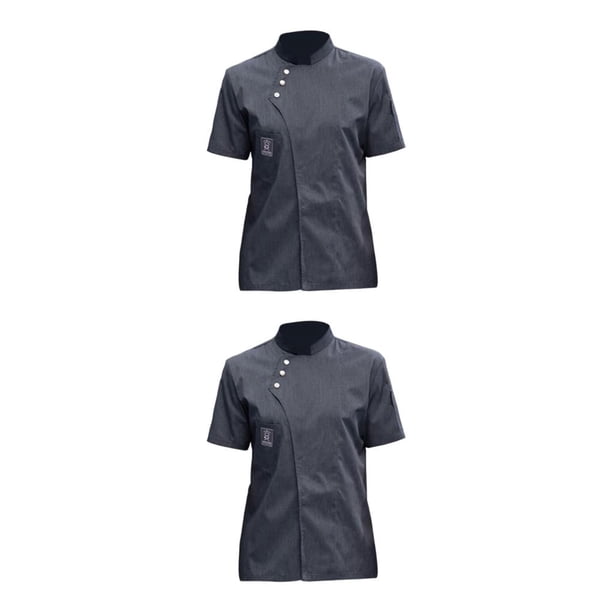 Chaqueta de chef Sonducket Ropa de cocina manga corta Blanco XXXL