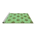 thumbnail image 2 of Ahgly Company Machine Washable Indoor Square Abstract Turquoise Blue Modern Area Rugs, 5' Square, 2 of 4