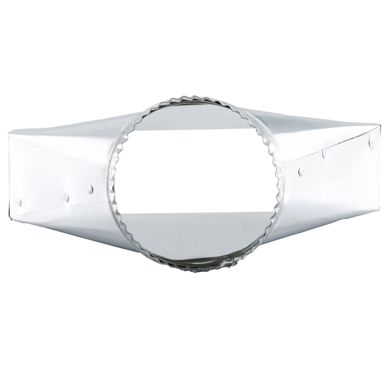 RV Ducting 4-Inch Straight Register Boot | Straight Crimped Boot | Galvanized | 2-1/4" x 10" x 4"