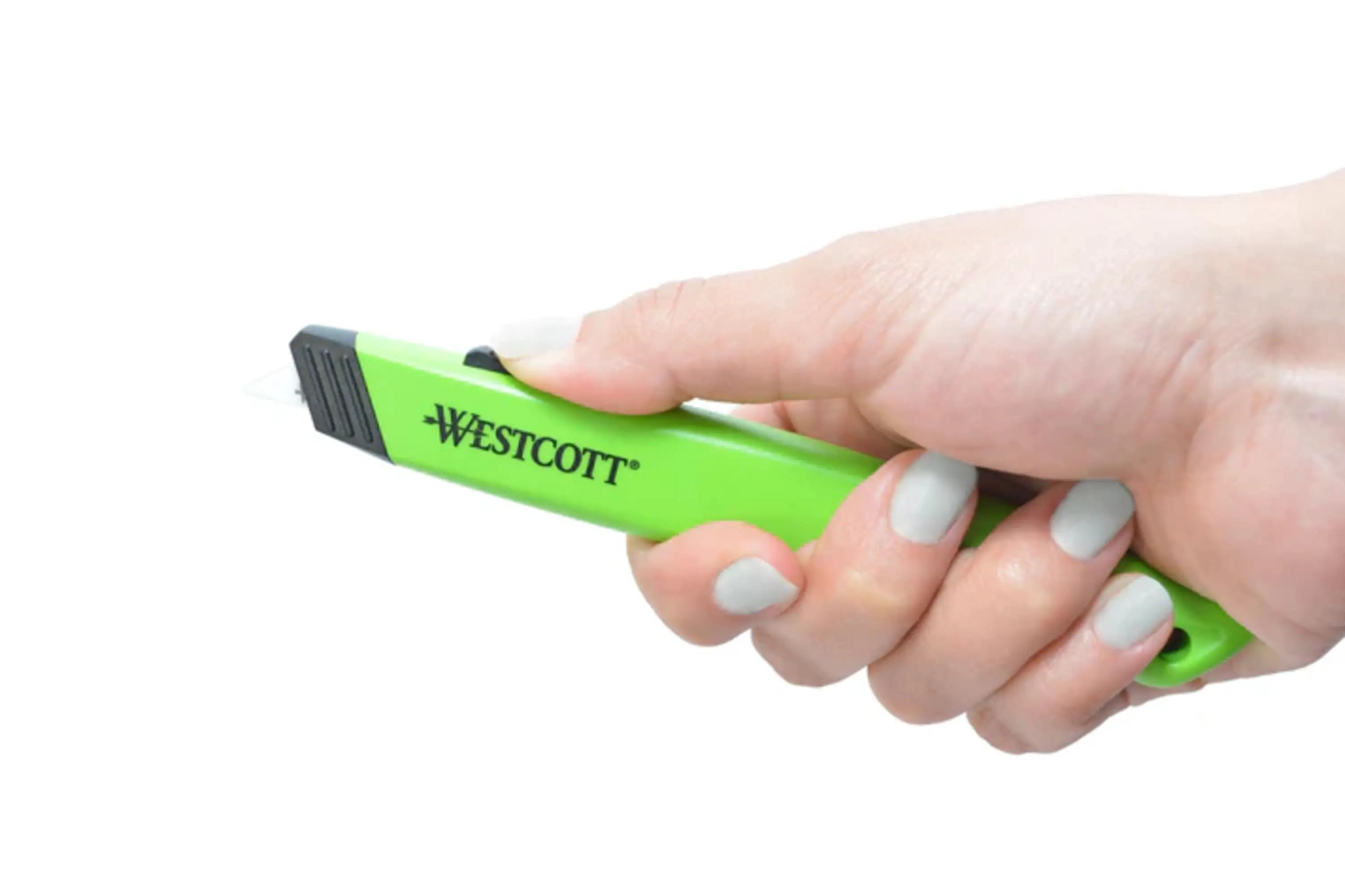 Westcott Full Size Ceramic Blade Retractable Utility Cutter, 3-pack, Green