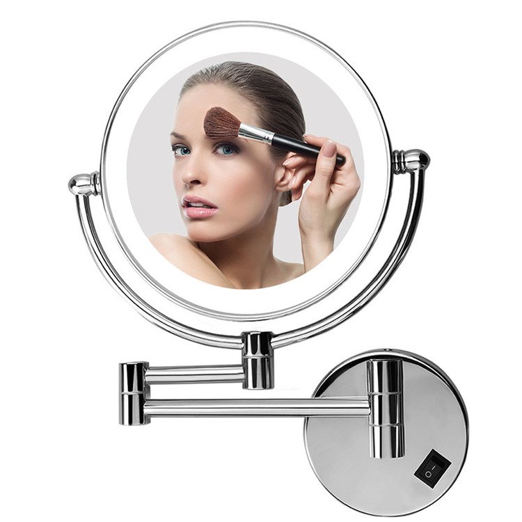 Excelvan LED Make Up Mirror 8 Inch Double Sided Swivel, Lighted Wall