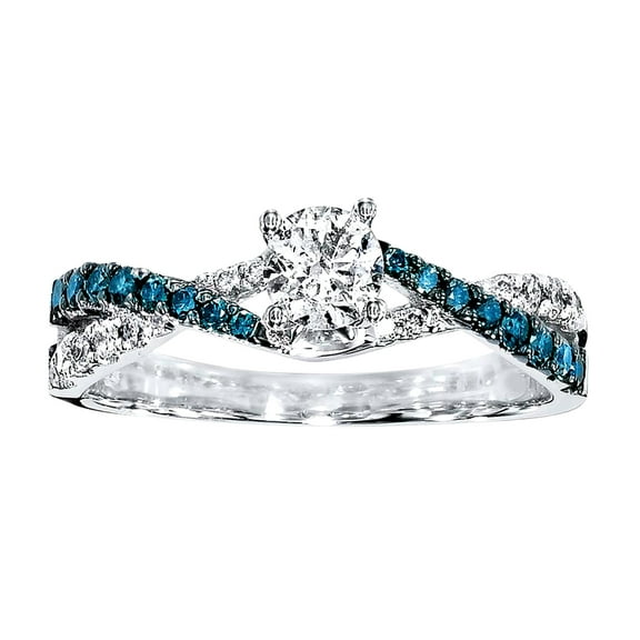 Perfection 1.50 Carat Round Diamond Moissanite Ring Sterling Silver with 18k Gold Plating