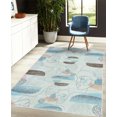 thumbnail image 4 of Contemporary Decorative Rug, Modern Style Abstract Minimal Line Art Afro Woman and Grunge Motifs, Quality Carpet for Bedroom Dorm and Living Room, 6 Sizes, Pale Blue, by Ambesonne, 4 of 4