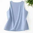 thumbnail image 5 of FDGIU Women's 2025 Summer V Neck Tank Tops - Sleeveless Flowy Blouse with Curved Hem, 5 of 6