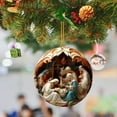 thumbnail image 3 of Pendentif de Décoration de Noël en Acrylique pour Fête Intérieure Extérieure et Ornement d'Arbre Rétro, 3 of 4