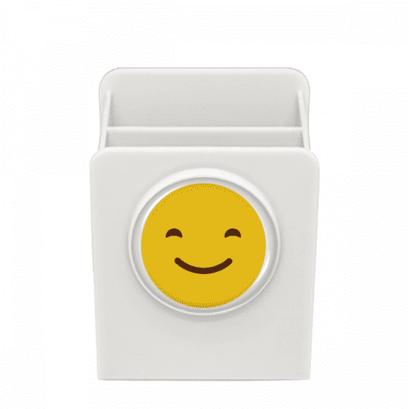 Sle Cute Online Chat Face Cartoon Desk Pencil Holder Cup Pen Organizer