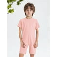 thumbnail image 3 of YiZYiF Girls Boys Special Needs Adaptive Clothing Anti-Strip Romper Short Sleeve Zip Back Jumpsuit Pink 12, 3 of 7