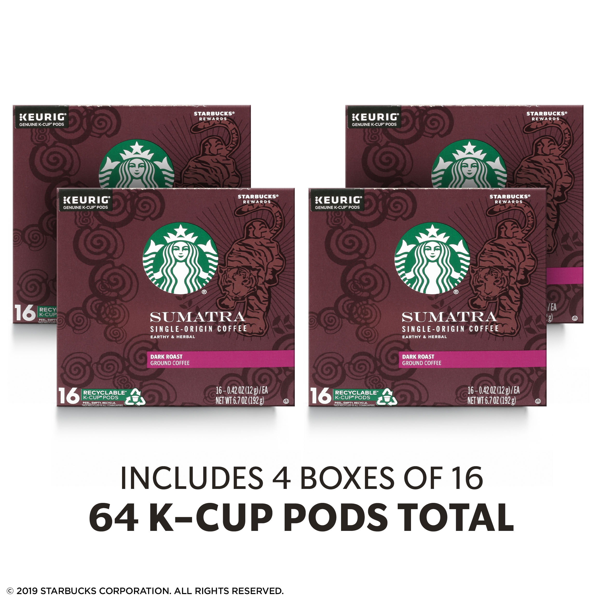 Starbucks Dark Roast K-Cup Coffee Pods 