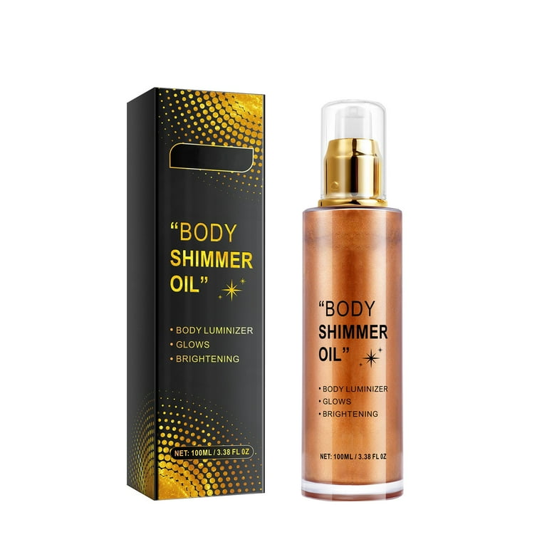 LINMOUA Shimmer Body Oil Bronze Gold 4 Color Bronze Face LINMOUA Shimmer Body Oil Bronze Gold 4 Color Bronze Face