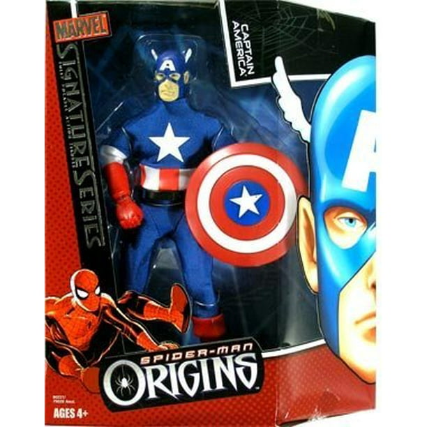 Origines Spider-Man: Série Signature Marvel - Grande Poupée Captain America