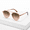 Clear Brown Frame/Gradient Brown Lens, variant on Retro Aviator Polarized Sunglasses Double Bridge Ladies Shades Sj2078