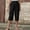 Black#05, variant on Yteetum Capris for Women with Pockets Summer Elastic Waist Button Lounge Capri Pants Womens Casual Solid Loose Fits Lightweight Comfy Cropped Pants