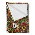 thumbnail image 2 of Casino Soft Flannel Fleece Blanket, Doodles Style Artwork of Bingo and Cards Excitement Checkers King Tambourine Vegas, Cozy Plush for Indoor and Outdoor Use, 70" x 90", Multicolor, by Ambesonne, 2 of 5