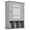 Grey, variant on kleankin Bathroom Mirror Cabinet, Wall Mount Medicine Cabinet w/ 3 Shelves