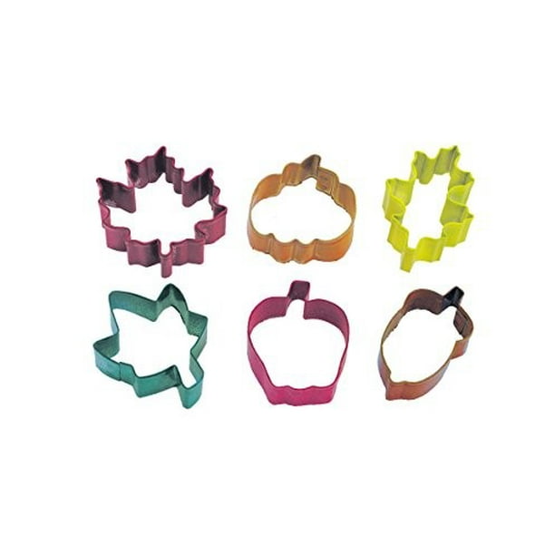 RM International 1870 Mini Autumn Leaf Cookie Cutters Apple Pumpkin