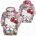 thumbnail image 2 of Nouvelle Mode Printemps et Automne Sweat à Capuche Dessin Animé Sweat à Capuche Femme Sweat à Capuche Imprimé Hello Kitty Hauts HOEMLIN, 2 of 5