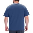 thumbnail image 3 of Zimjoy Big and Tall Men's Short Sleeve Tees Plus Size Tshirts Crew Neck Loose Solid Color Summer Casual Basic Tops Dark Blue 2XL, 3 of 4