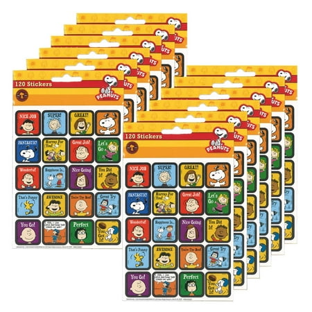 UPC: 0194629034635 | Eureka Peanuts Motivational Theme Stickers 120 Per Pack 12 Packs