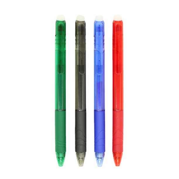 Pluma de gel borrable de plástico, bolígrafo de repuesto neutro borrable, pluma de fricción, uso versátil