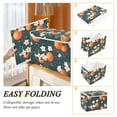 thumbnail image 2 of Yayeee Collapsible Cube Storage Bin with Lid Fabric Closet Decorative Basket with Handles, Blue Floral Oranges, 2 of 7
